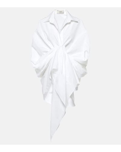 Coperni Camisa wrap de algodon - Blanco