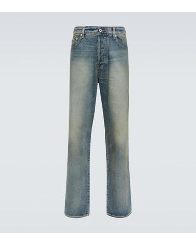 KENZO Straight Jeans Asagao - Blau