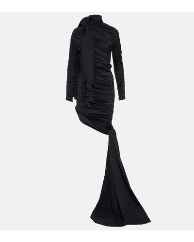 Balenciaga Asymmetrisches Minikleid aus Jersey - Schwarz