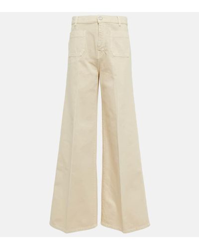 JOSEPH Brompton High-rise Wide-leg Jeans - Natural