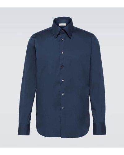 Canali Hemd aus einem Baumwollgemisch - Blau