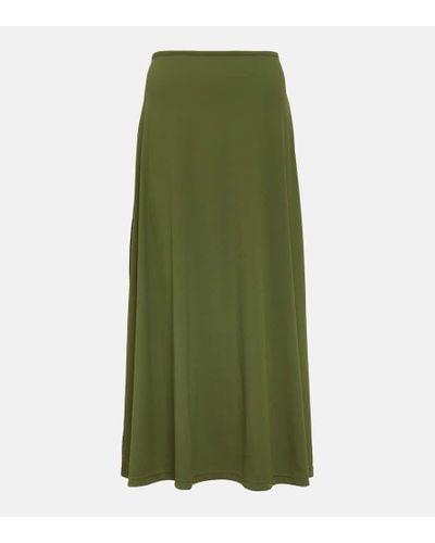 Johanna Ortiz Jersey Midi Skirt - Green