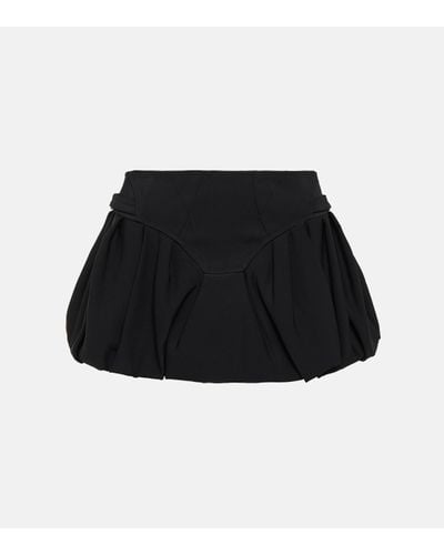 Mugler Mini-jupe en crepe - Noir