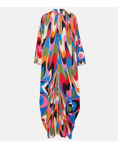 Emilio Pucci Onde Printed Kaftan - Blue