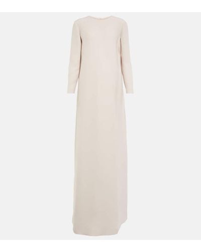 The Row Stefos Wool And Silk Gown - White