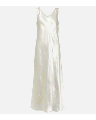 Max Mara Leisure Talete Satin Midi Dress - White