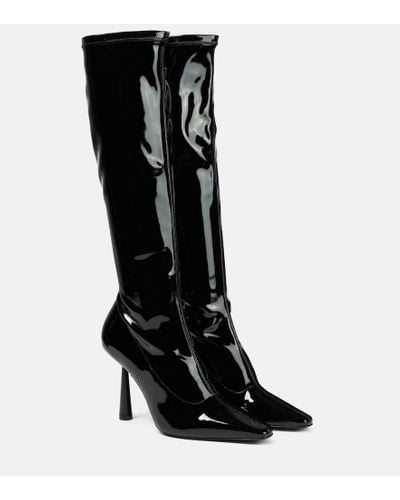 Gia Borghini Rosie 8 Faux Leather Knee-high Boots - Black