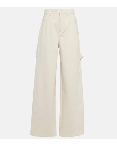 Max Mara Jeans cargo vita alta segnale in denim - Bianco