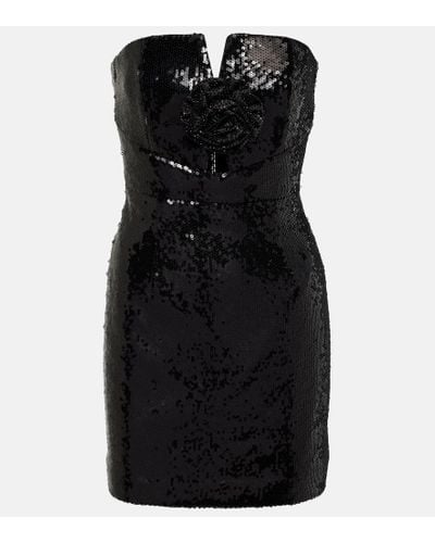 Rebecca Vallance Denise Sequined Strapless Minidress - Black