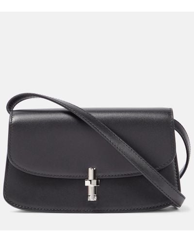 The Row Sofia Leather Shoulder Bag - Black