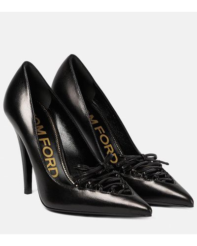 Tom Ford Corset 105 Leather Pumps - Black