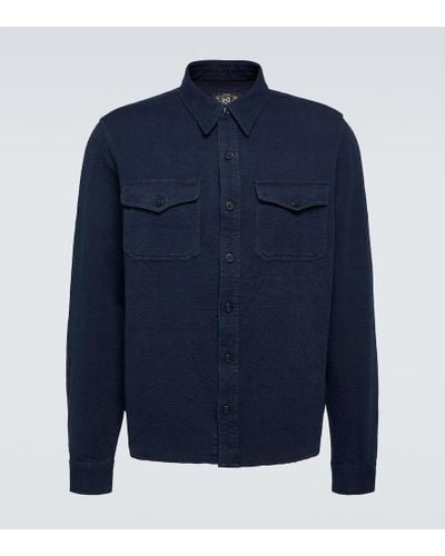 RRL Hemdjacke aus einem Baumwollgemisch - Blau