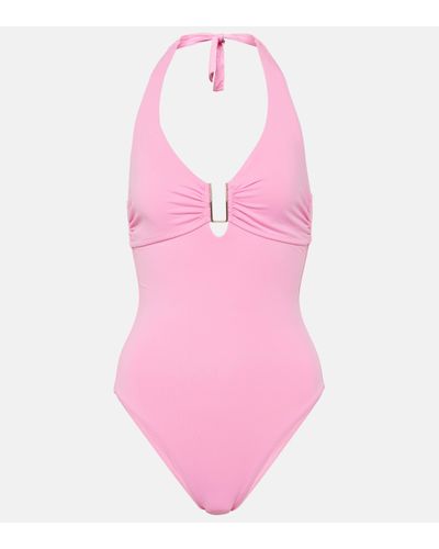 Melissa Odabash Tampa Halterneck Swimsuit - Pink