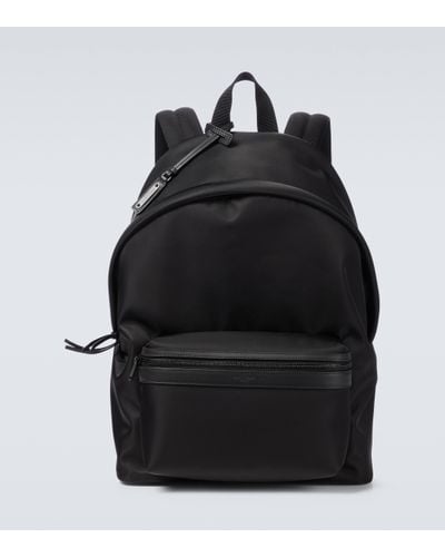 Saint Laurent Nylon And Leather City Backpack - Black