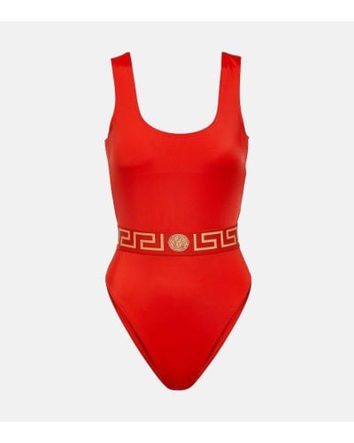 Versace Greca Swimsuit - Red