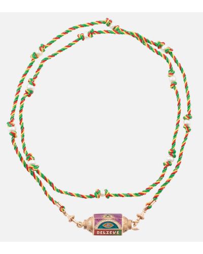 Marie Lichtenberg Collar Locket Believe de oro rosa de 18 ct con diamantes y piedras - Metálico