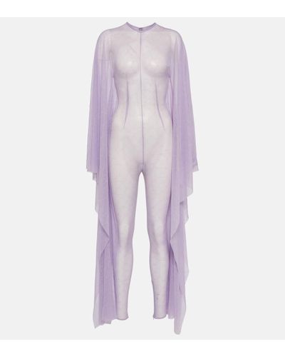 LAQUAN SMITH Chiffon Jumpsuit - Purple