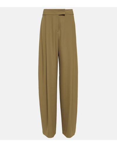 The Sei Pleated Wide-leg Trousers - Green