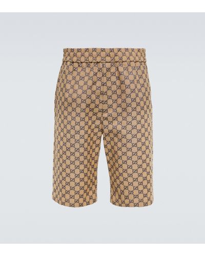 Gucci Shorts Aus GG Baumwolle - Natur