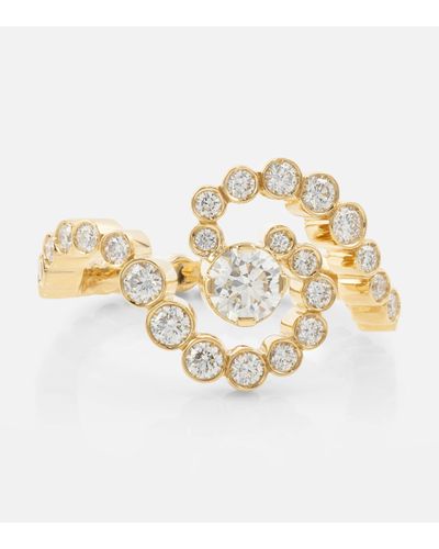 Sophie Bille Brahe Ocean De Ciel 18kt Gold Ring With Diamonds - Metallic