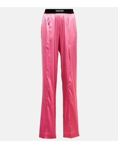 Tom Ford Hose aus einem Seidengemisch - Pink