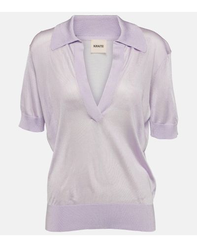 Khaite Julita Jersey Top - Purple