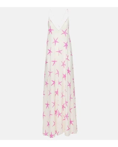 Valentino Robe Starfish aus Seide - Pink