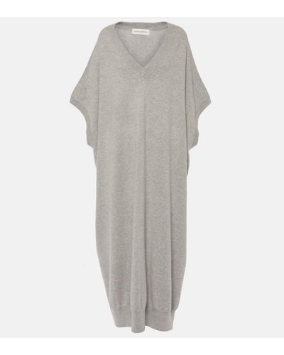 Extreme Cashmere N°306 Earl Cashmere-blend Maxi Dress - Gray