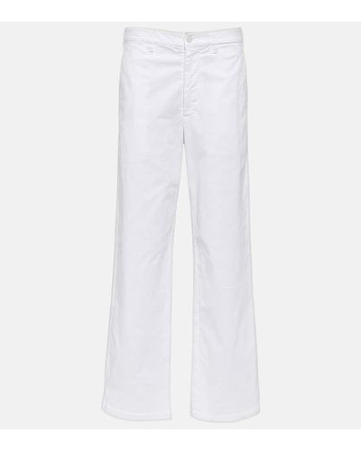 Nili Lotan Pantaloni Eliot Boy in twill di cotone - Bianco