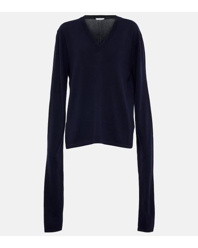 The Row Pullover Pelayo aus Wolle - Blau