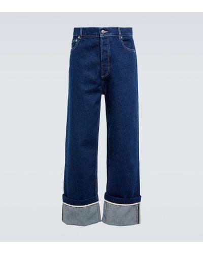 Nanushka Jeans anchos Jasper de algodon - Azul