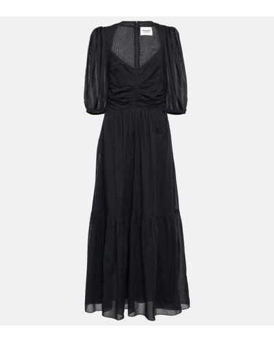 Isabel Marant Leoniza Cotton Maxi Dress - Black