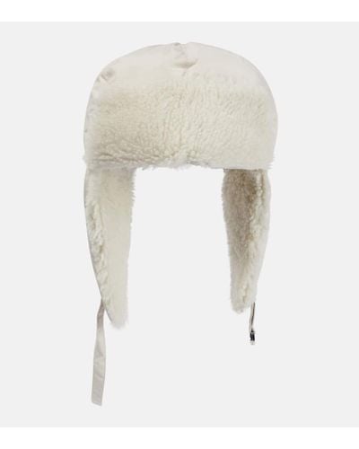 Yves Salomon Shearling-trimmed Down Hat - White
