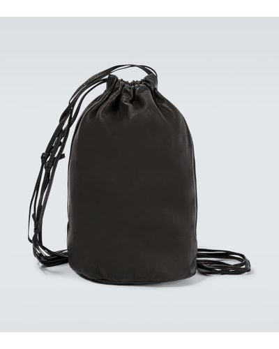 AURALEE Messenger Bag Big aus Leder - Schwarz