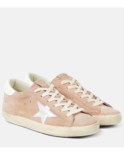 Golden Goose Super-star Suede Trainers - Natural