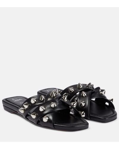 Christian Louboutin Sandali Miss Spike Club in pelle - Nero