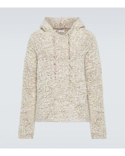 ERL Sudadera con capucha de lana oversized - Blanco