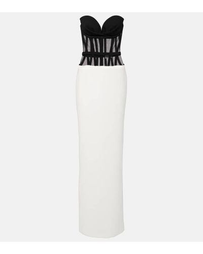 Monot Bustier-Kleid aus Crepe - Weiß