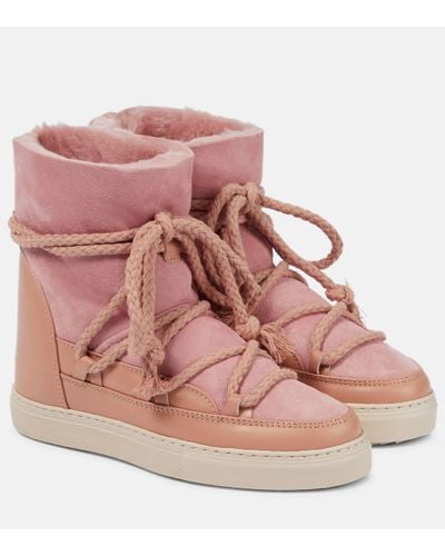 Inuikii Trainer Classic Leather Ankle Boots - Pink