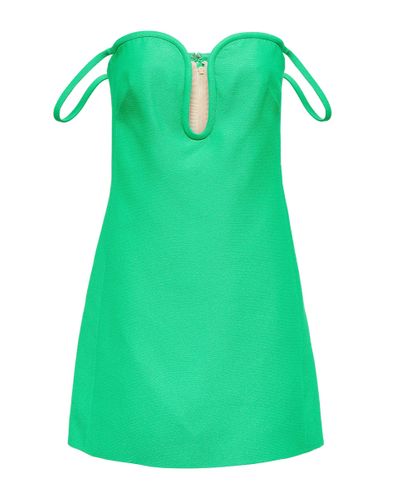 Valentino Sand Crepe Minidress - Green