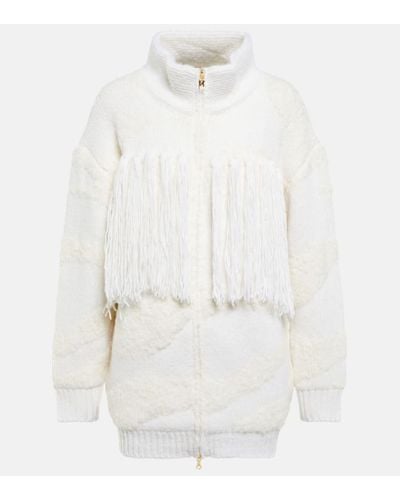 Bogner Giacca Jena in maglia di misto lana - Bianco