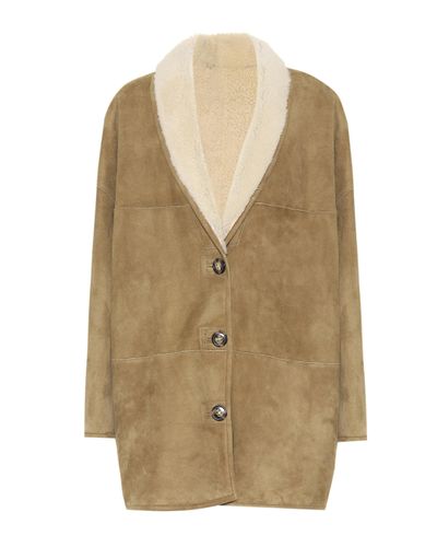 Isabel Marant Manteau réversible Carman en shearling et daim - Neutre