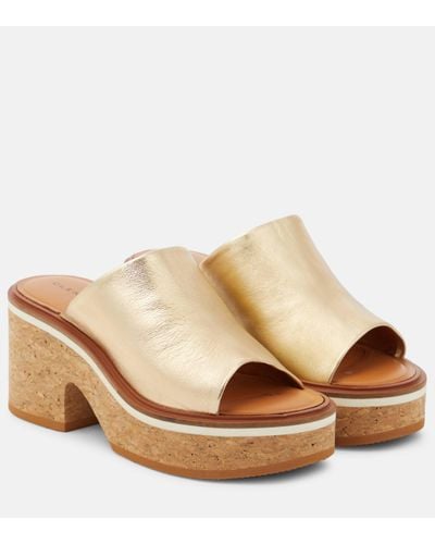 Robert Clergerie Cessy Leather Mules - Brown
