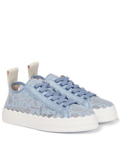 Chloé Sneakers Lauren mit Spitze - Blau