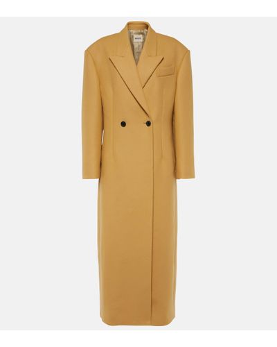 Khaite Conor Wool-blend Coat - Yellow
