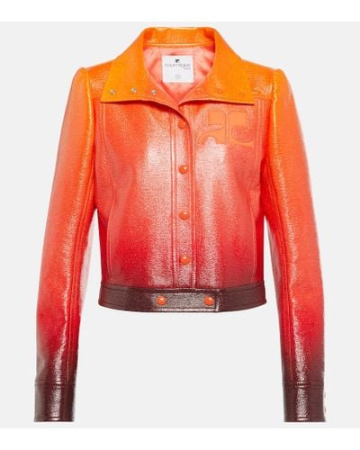 Courreges Ombre Cotton-blend Jacket - Red