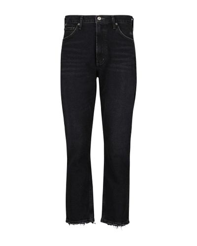 Citizens of Humanity High-Rise Cropped Jeans Marlee - Schwarz
