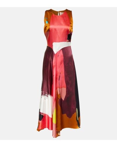 ROKSANDA Silk Midi Dress - Red