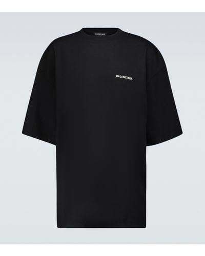Balenciaga T-Shirt Defilé aus Baumwolle - Schwarz