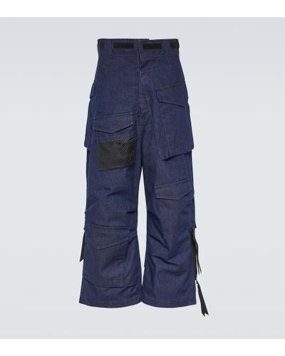 Junya Watanabe Deconstructed Denim Cargo Pants - Blue